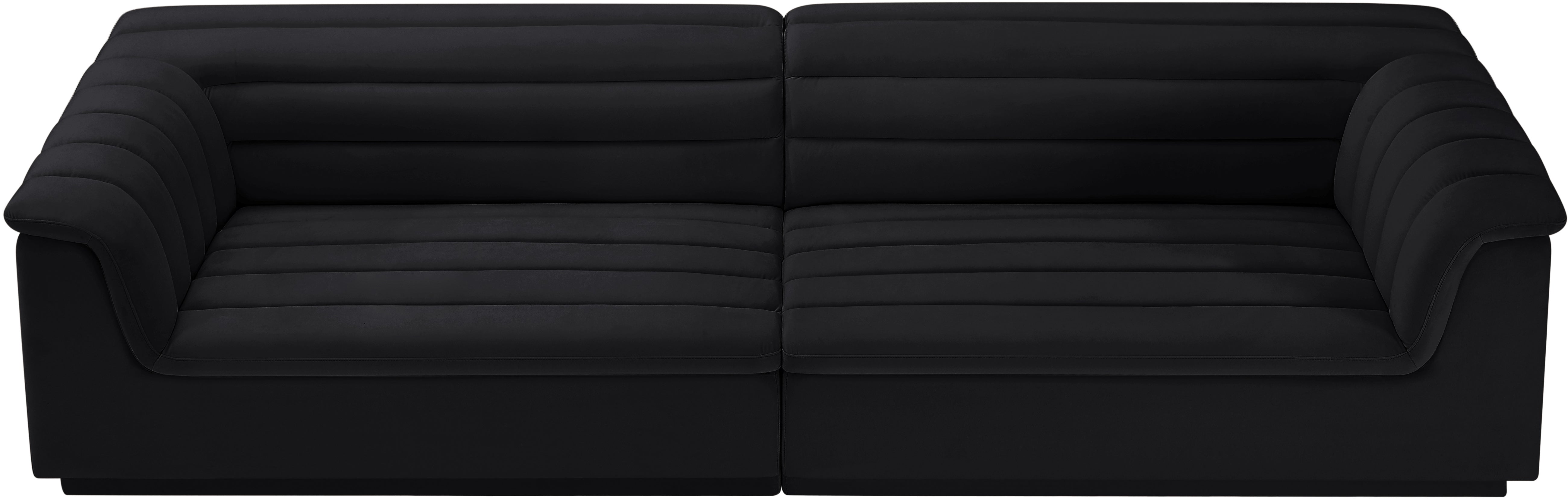 Cascade Velvet Fabric Sofa