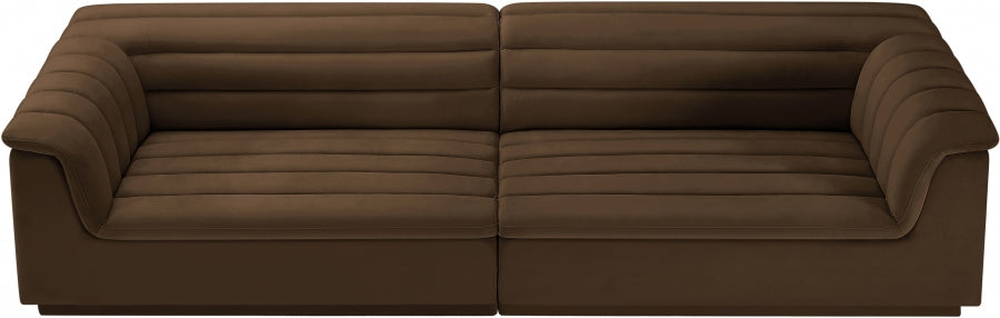 Cascade Velvet Fabric Sofa