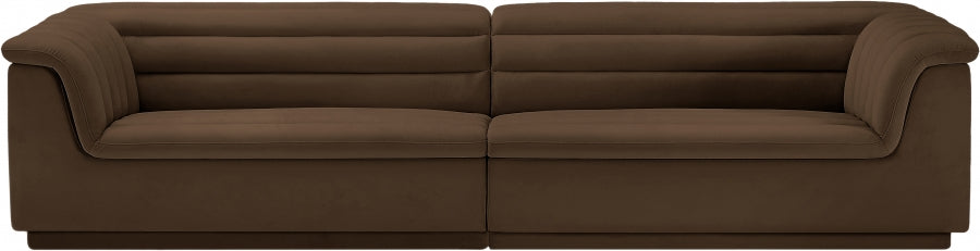 Cascade Velvet Fabric Sofa