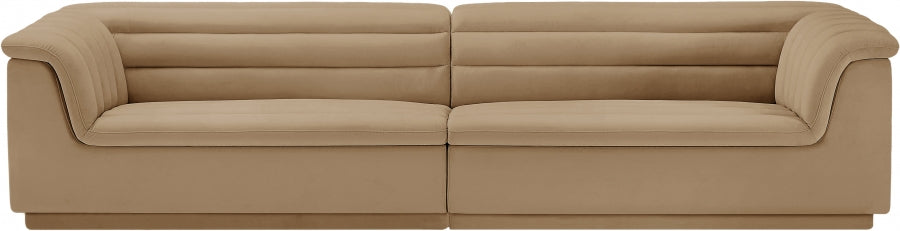 Cascade Velvet Fabric Sofa