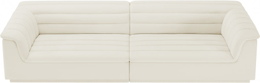 Cascade Velvet Fabric Sofa