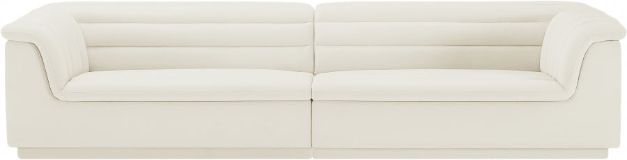 Cascade Velvet Fabric Sofa