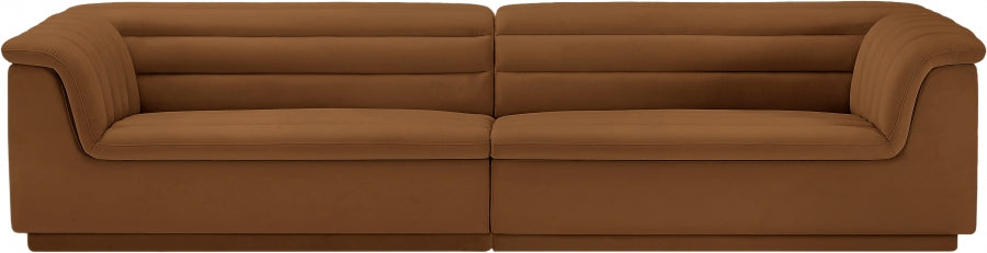 Cascade Velvet Fabric Sofa