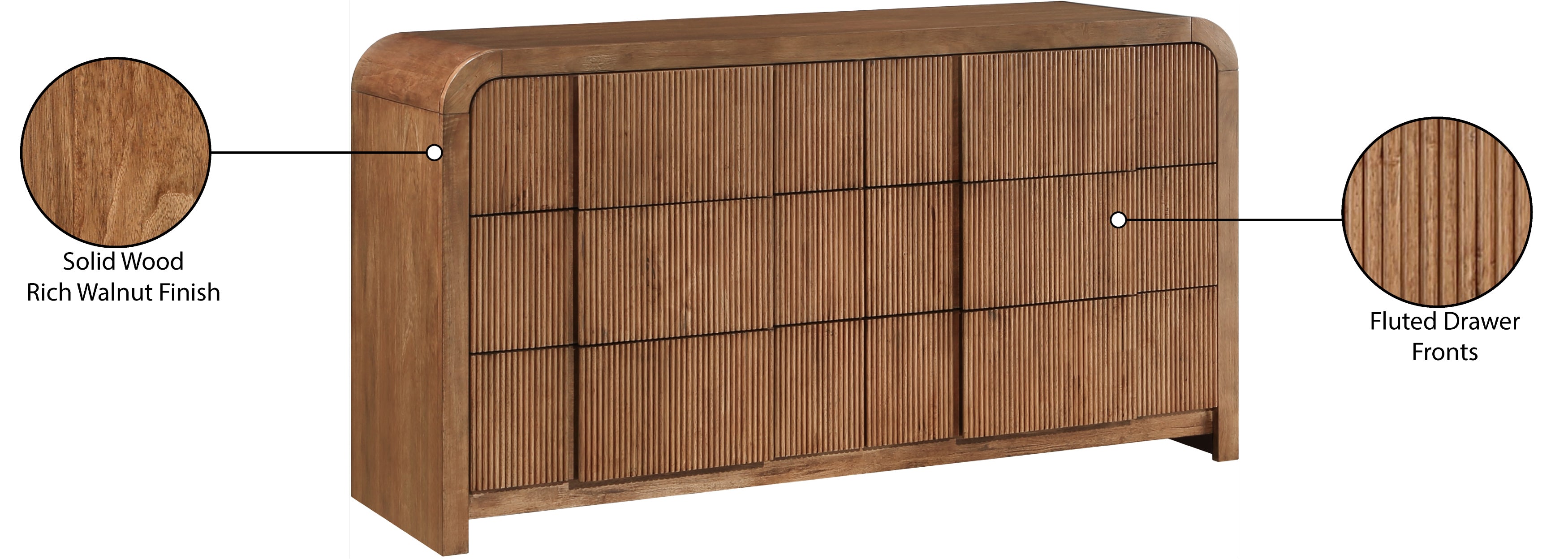 Fluted Dresser