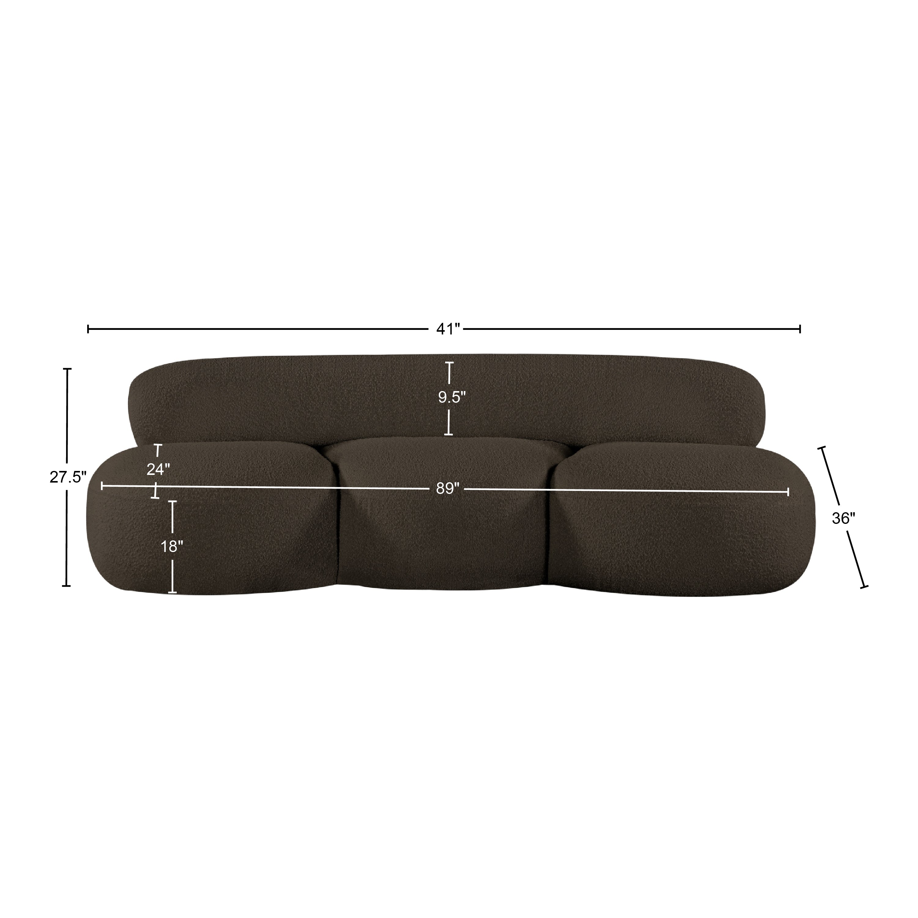 Venti Boucle Fabric Sofa