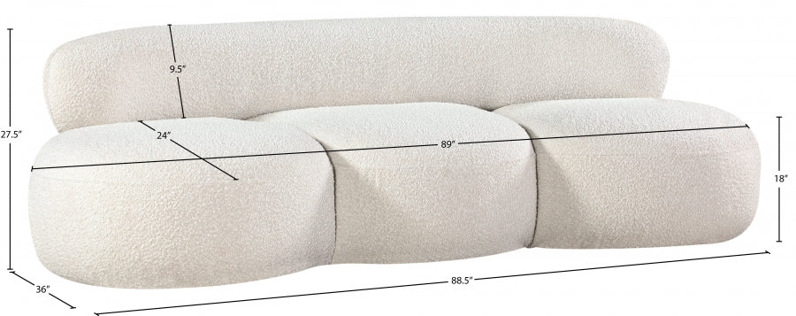 Venti Boucle Fabric Sofa