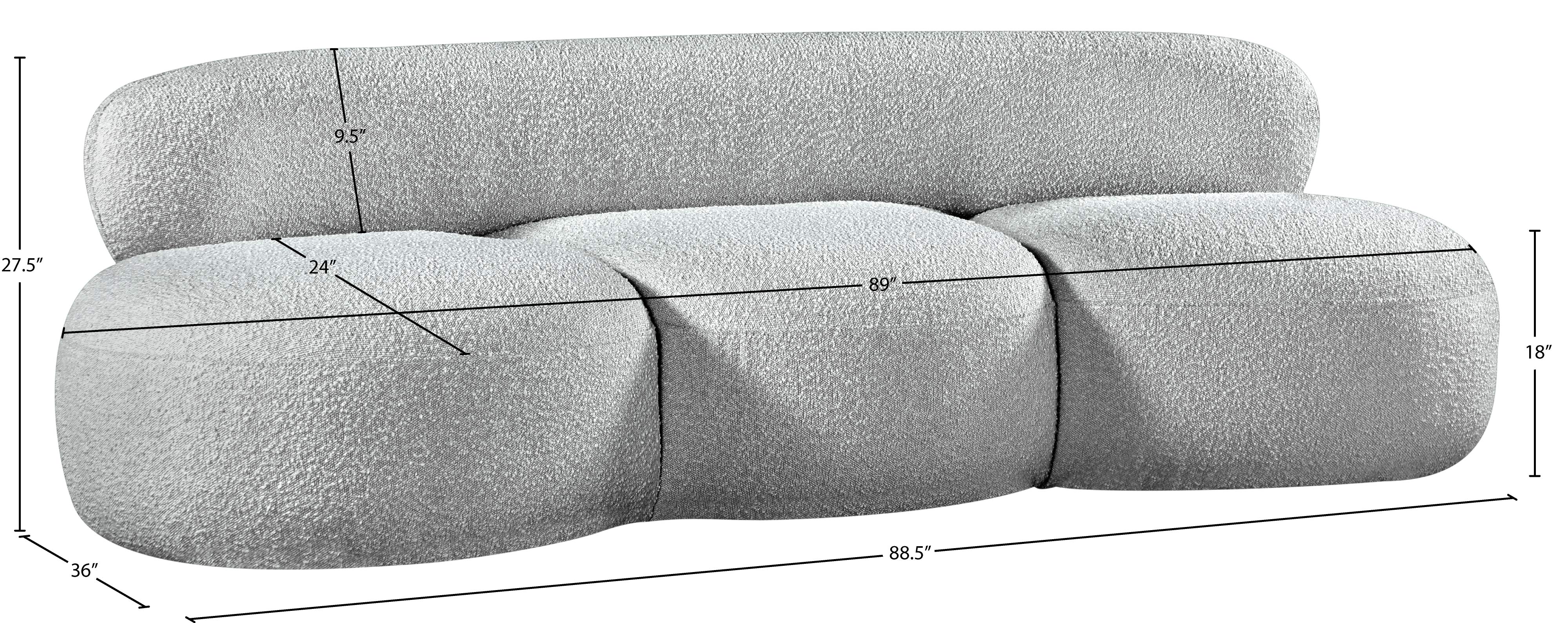 Venti Boucle Fabric Sofa