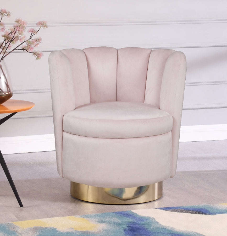 Fauteuil d'appoint rembourré en chenille Vivi 