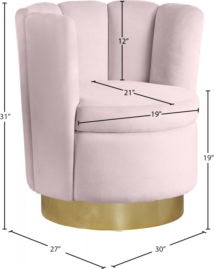 Fauteuil d'appoint rembourré en chenille Vivi 