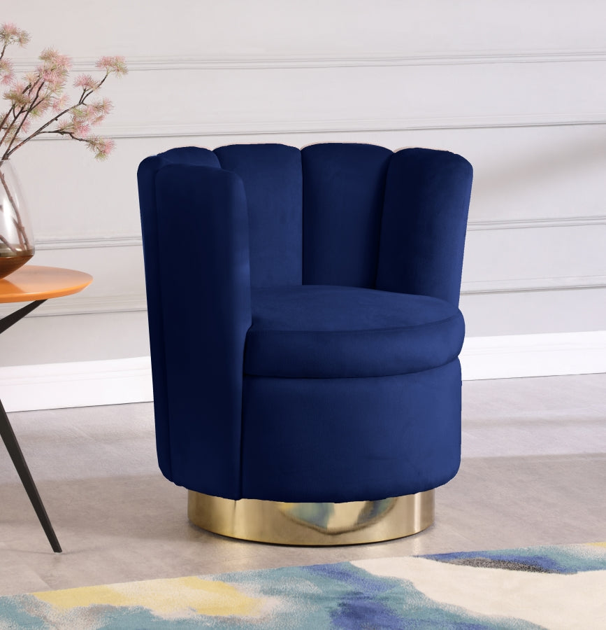Fauteuil d'appoint rembourré en chenille Vivi 