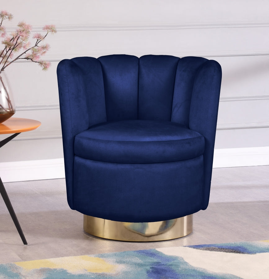 Fauteuil d'appoint rembourré en chenille Vivi 