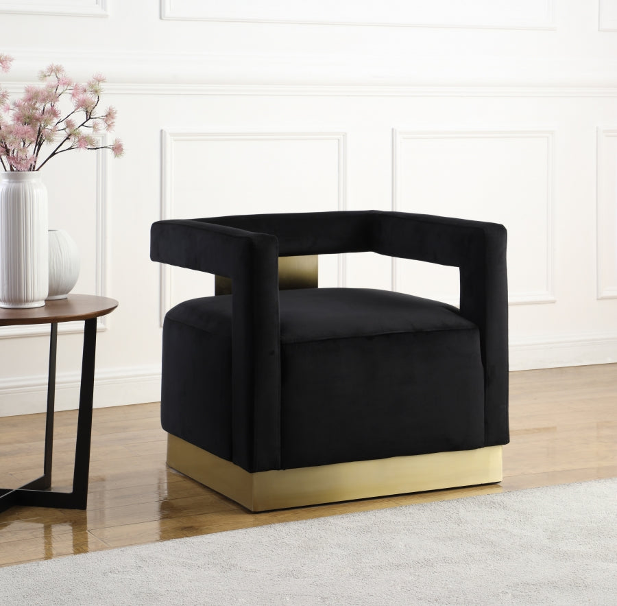 Armani Velvet Upholstered Accent Chair