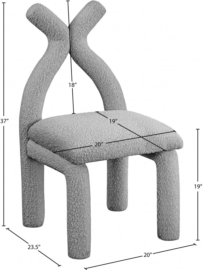 Fauteuil d'appoint rembourré en chenille Vivi 