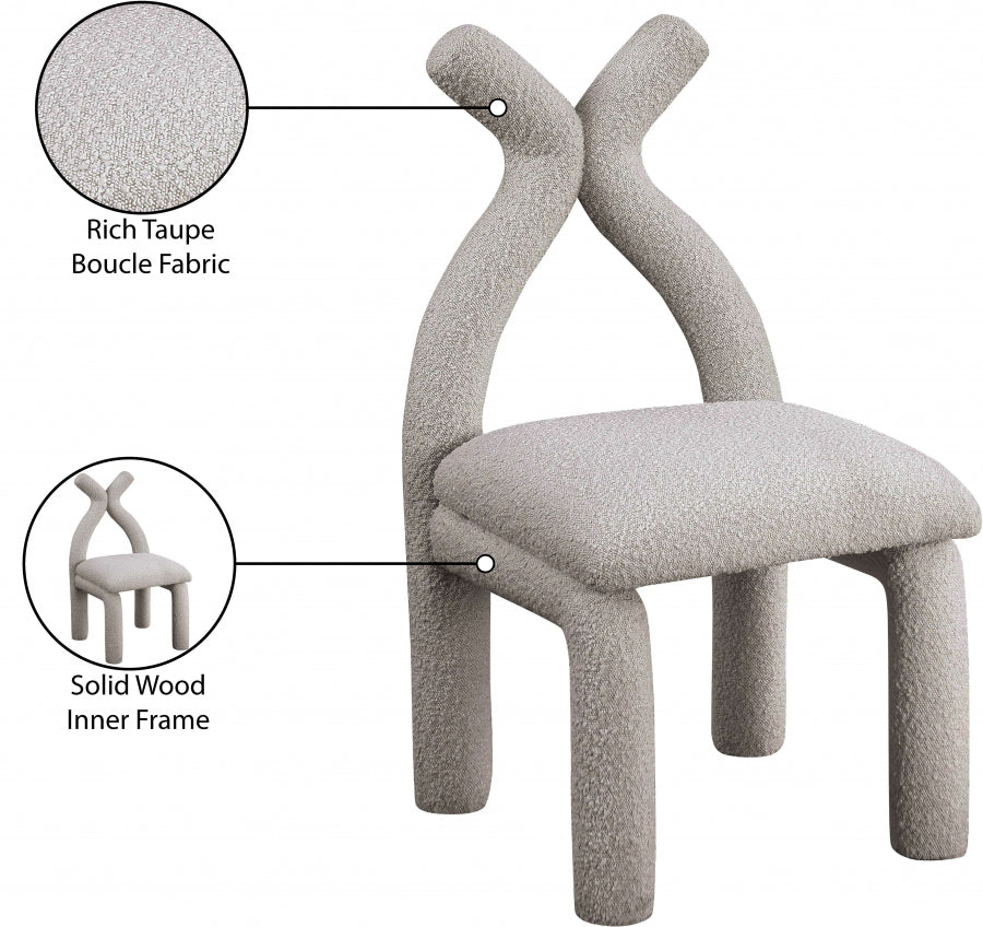 Fauteuil d'appoint rembourré en chenille Vivi 