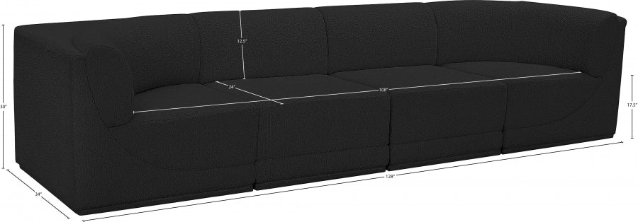 Ollie Boucle Fabric Sofa with Armrest