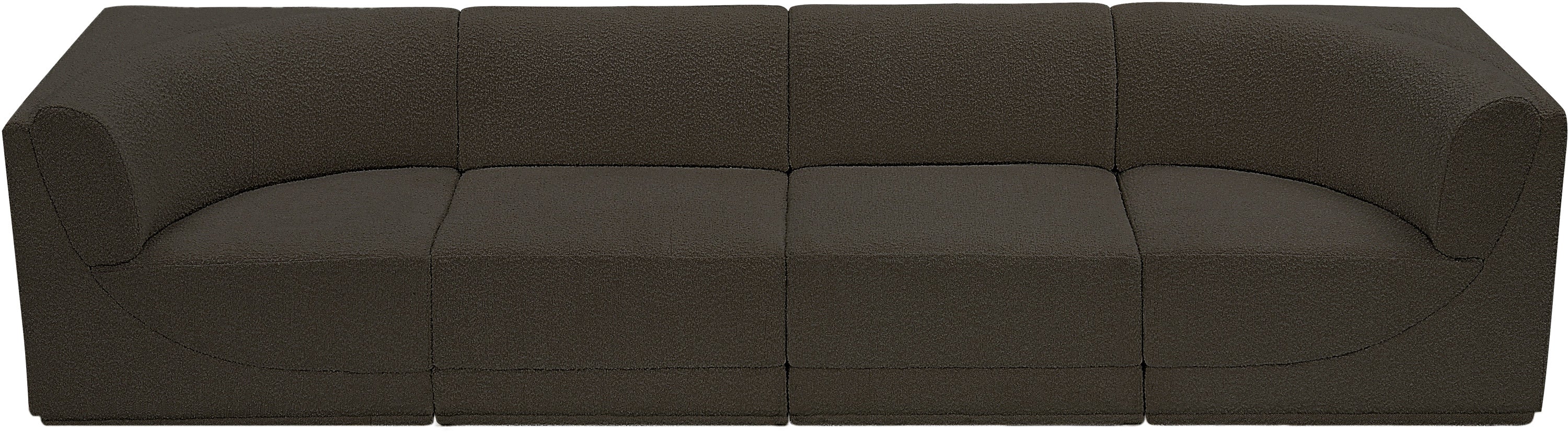 Ollie Boucle Fabric Sofa with Armrest