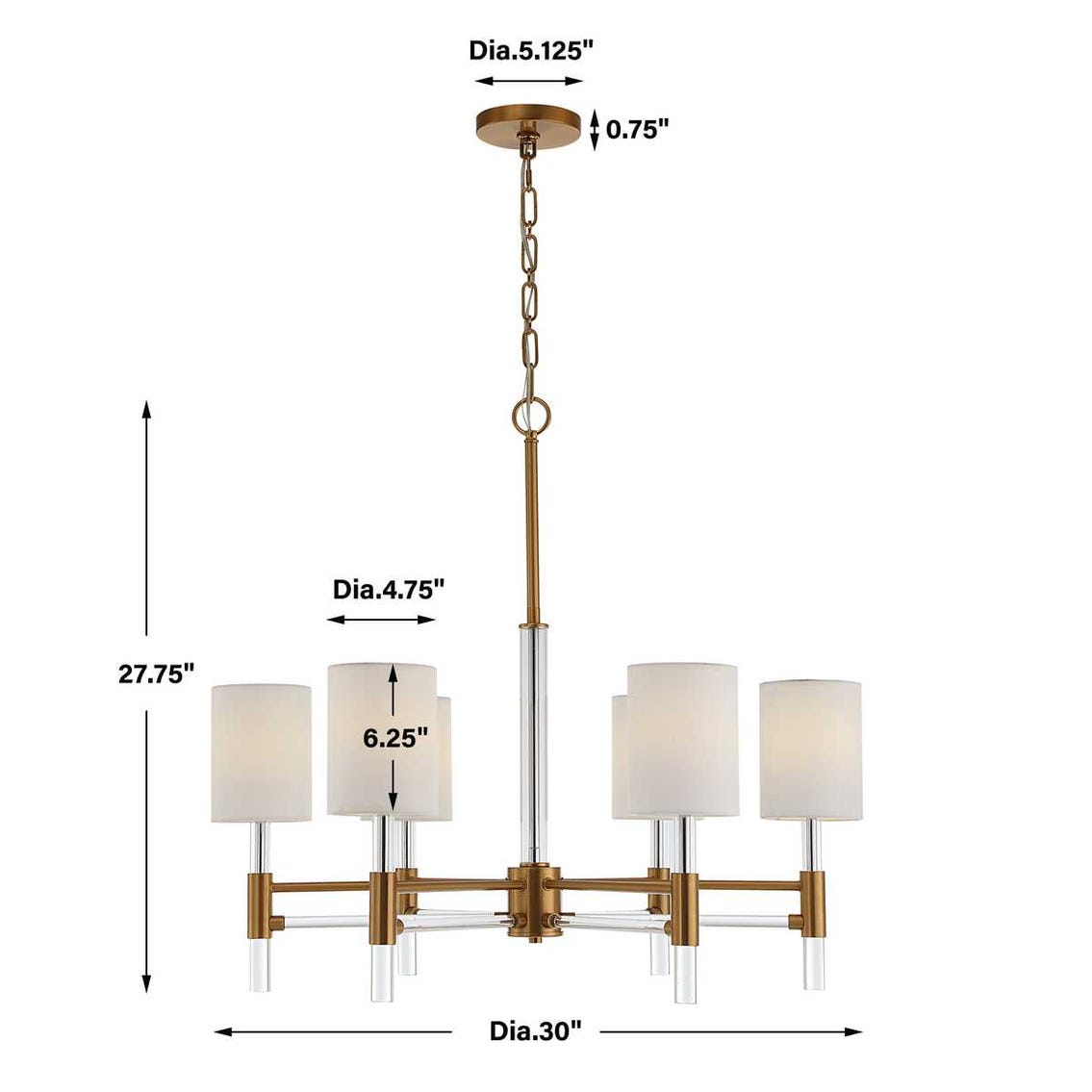 Welkin, 6 Lt Chandelier