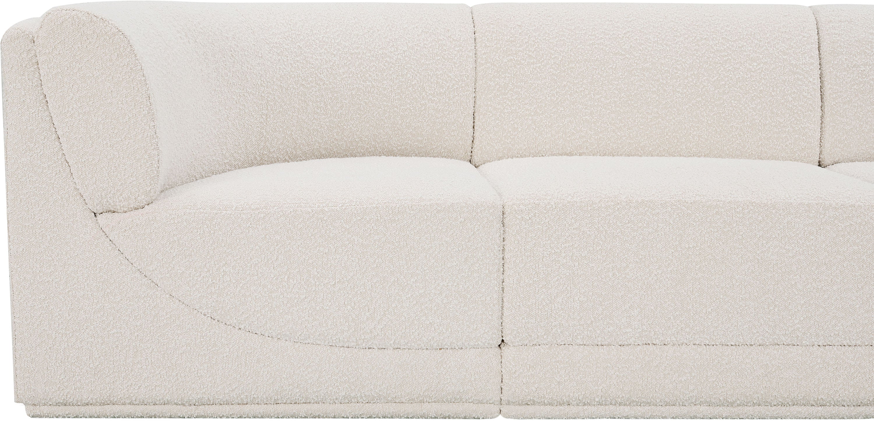 Ollie Boucle Fabric Sofa with Armrest