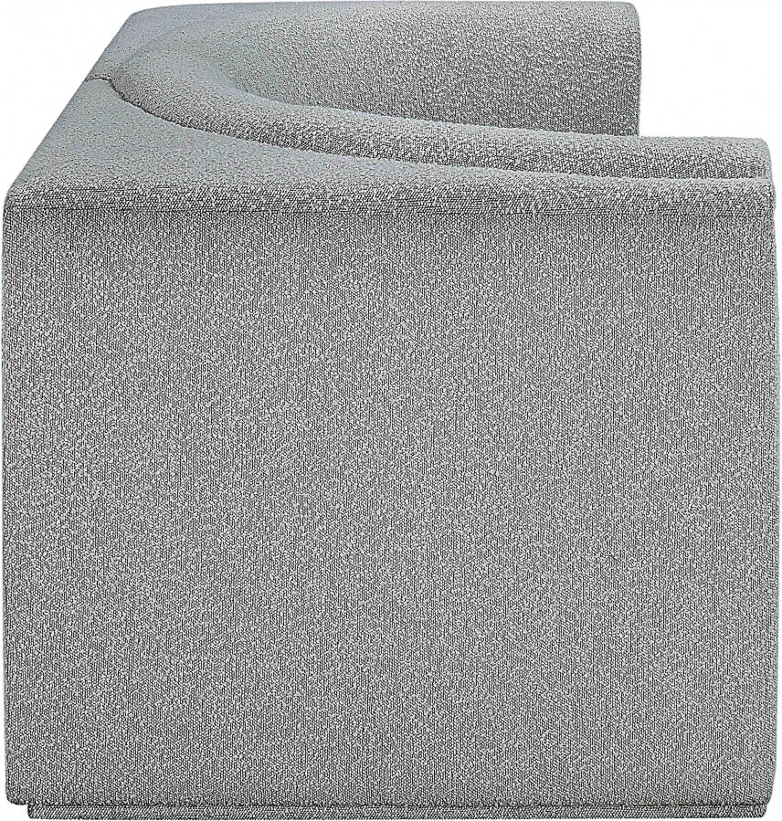 Ollie Boucle Fabric Two-Seater Sofa with Armrest