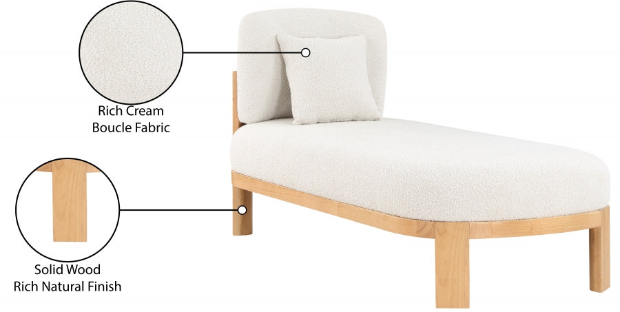 Maybourne Boucle Fabric Chaise / Bench