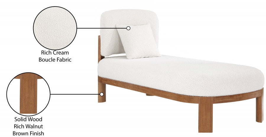 Maybourne Boucle Fabric Chaise / Bench