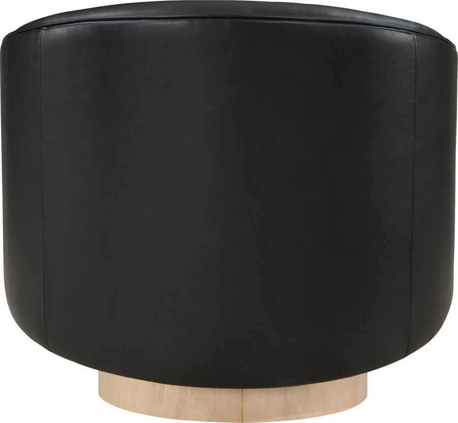 Gibson Vegan Leather Upholstered Swivel Accent Chair