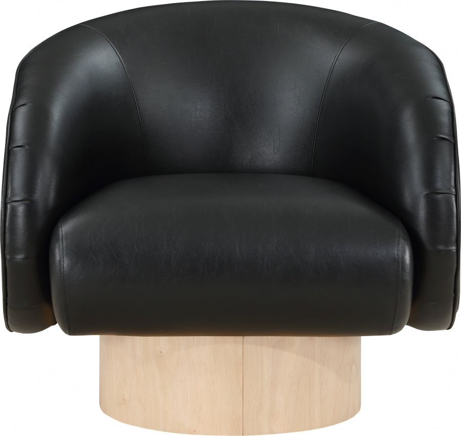 Gibson Vegan Leather Upholstered Swivel Accent Chair