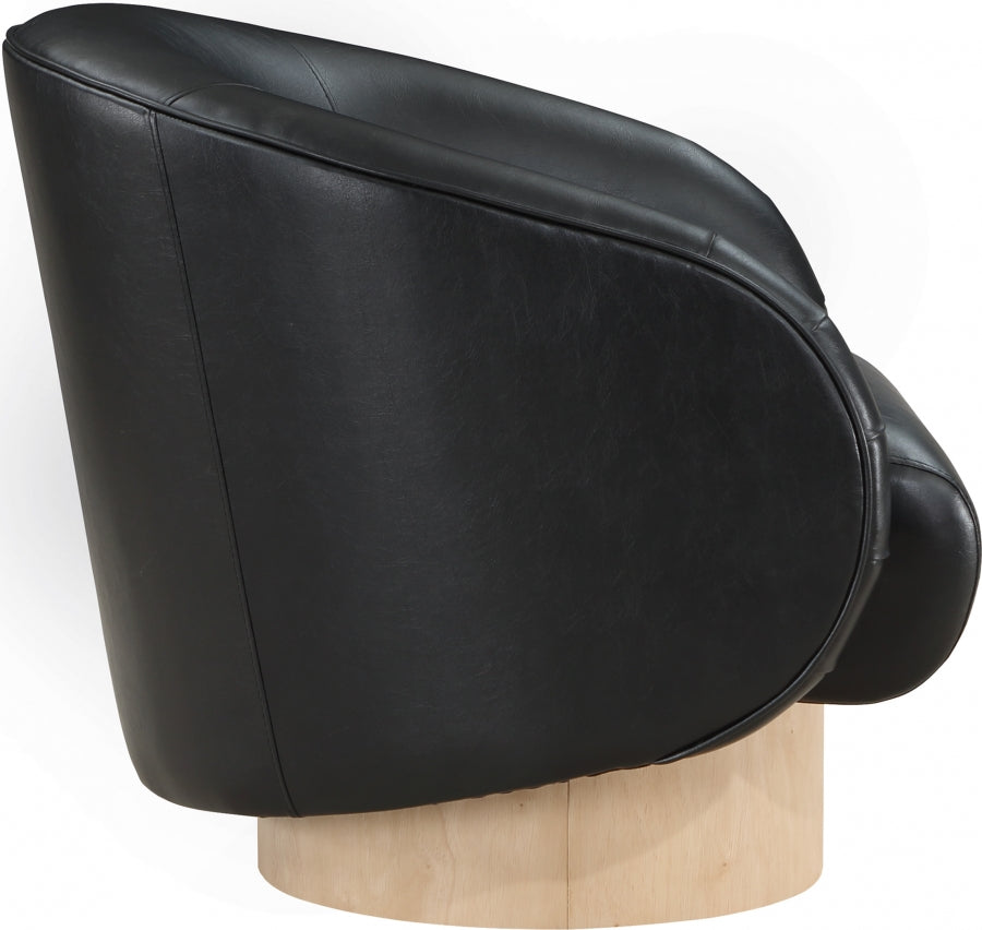 Gibson Vegan Leather Upholstered Swivel Accent Chair