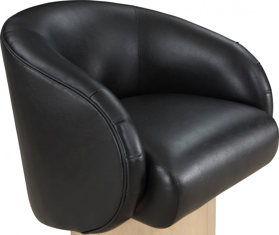 Gibson Vegan Leather Upholstered Swivel Accent Chair
