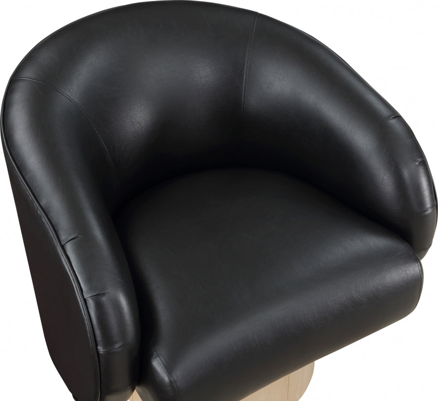 Gibson Vegan Leather Upholstered Swivel Accent Chair