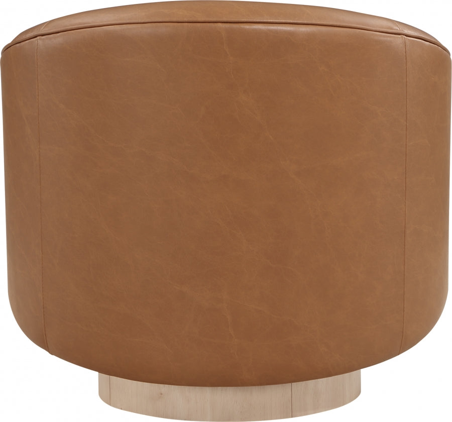 Gibson Vegan Leather Upholstered Swivel Accent Chair