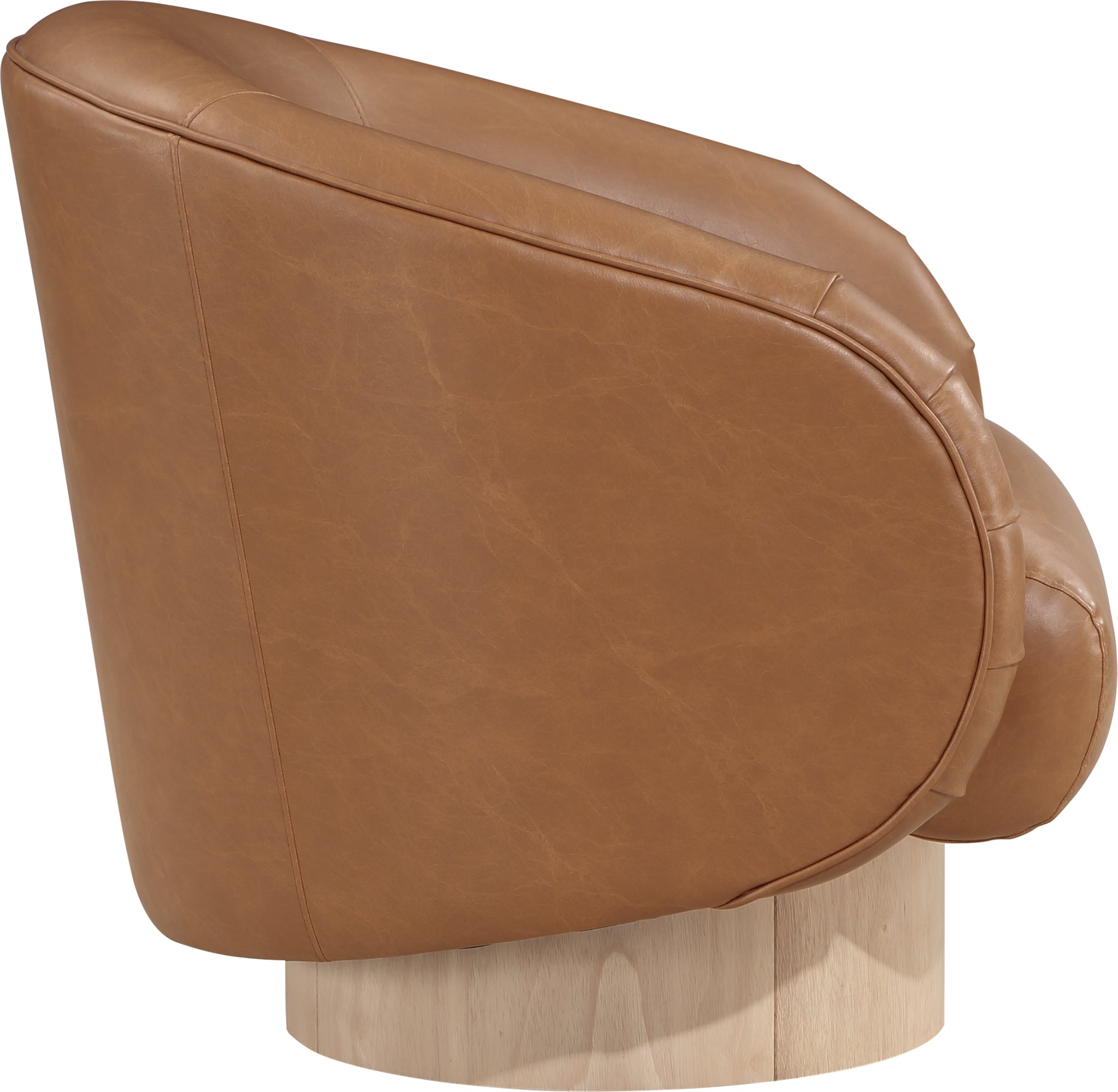 Gibson Vegan Leather Upholstered Swivel Accent Chair