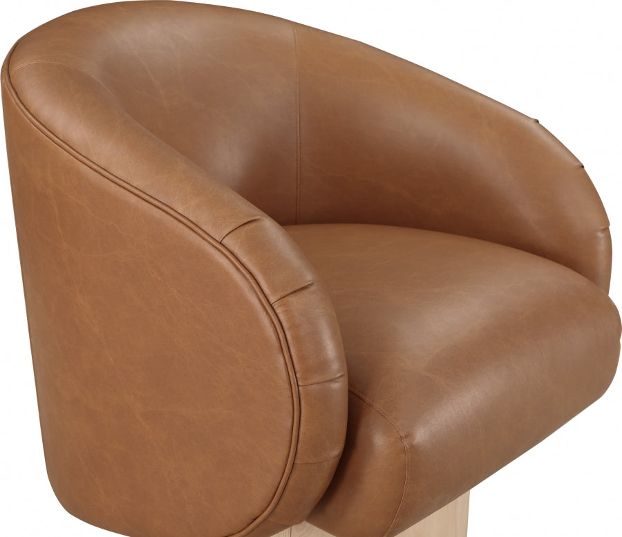 Gibson Vegan Leather Upholstered Swivel Accent Chair