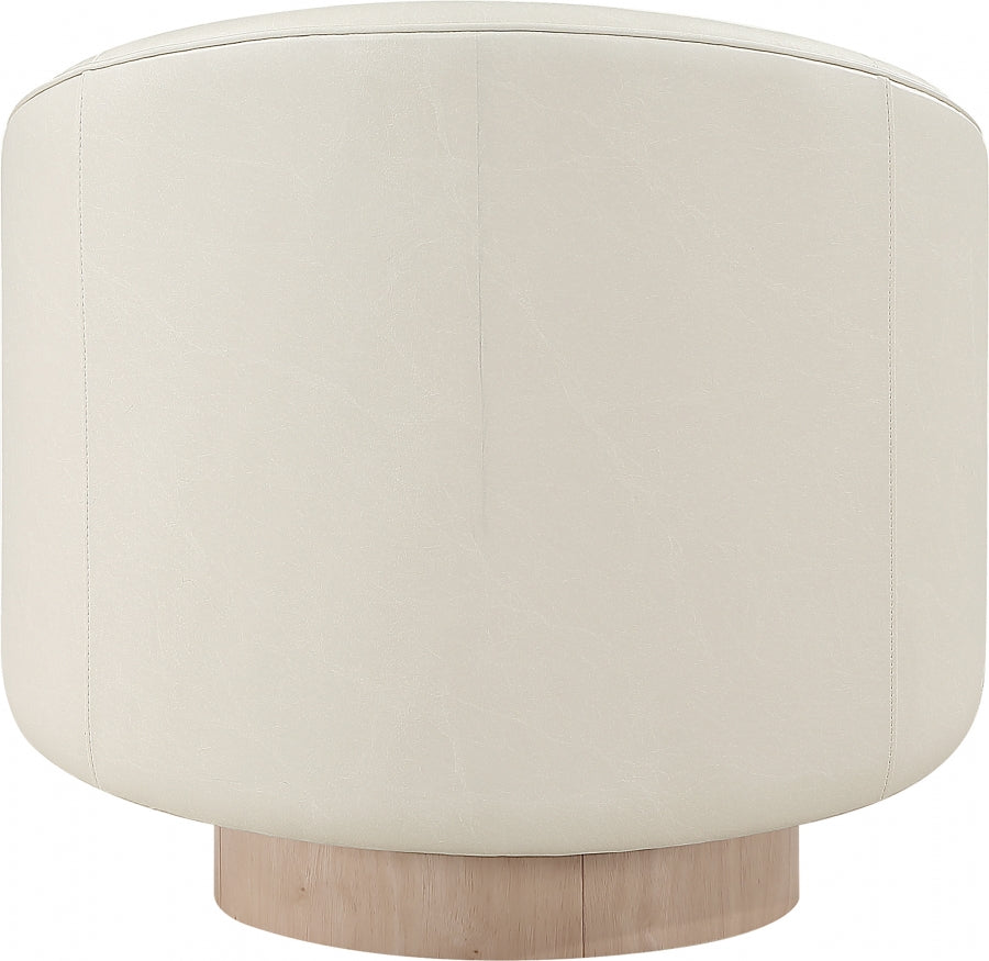 Gibson Vegan Leather Upholstered Swivel Accent Chair