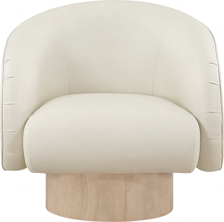Gibson Vegan Leather Upholstered Swivel Accent Chair