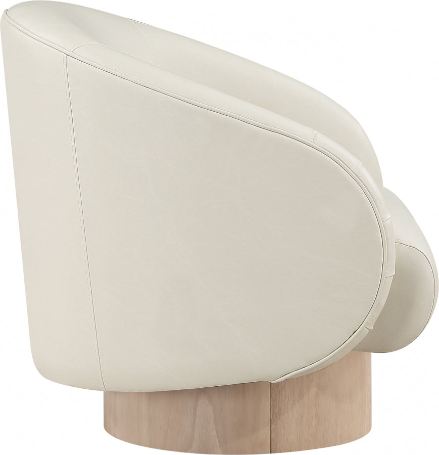 Gibson Vegan Leather Upholstered Swivel Accent Chair