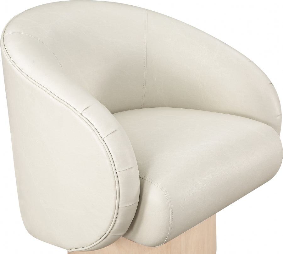 Gibson Vegan Leather Upholstered Swivel Accent Chair