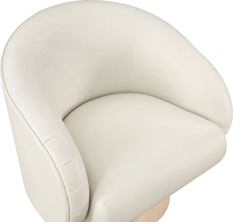 Gibson Vegan Leather Upholstered Swivel Accent Chair