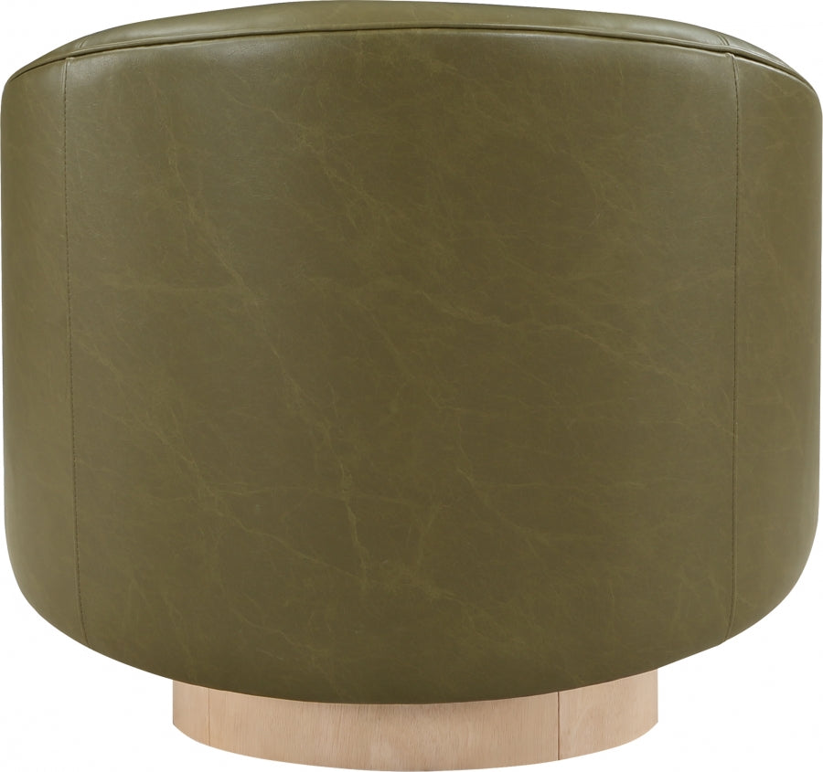Gibson Vegan Leather Upholstered Swivel Accent Chair