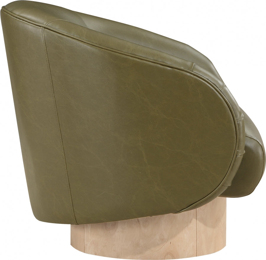 Gibson Vegan Leather Upholstered Swivel Accent Chair