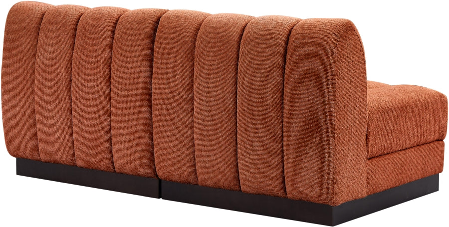 Quinn Chenille Fabric Two-Seather Armless Sofa