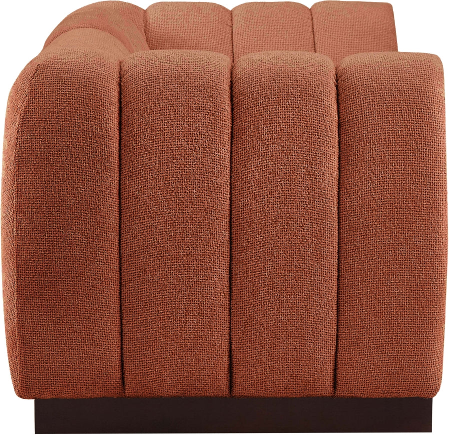 Quinn Chenille Fabric Two-Seater Sofa with Armrest