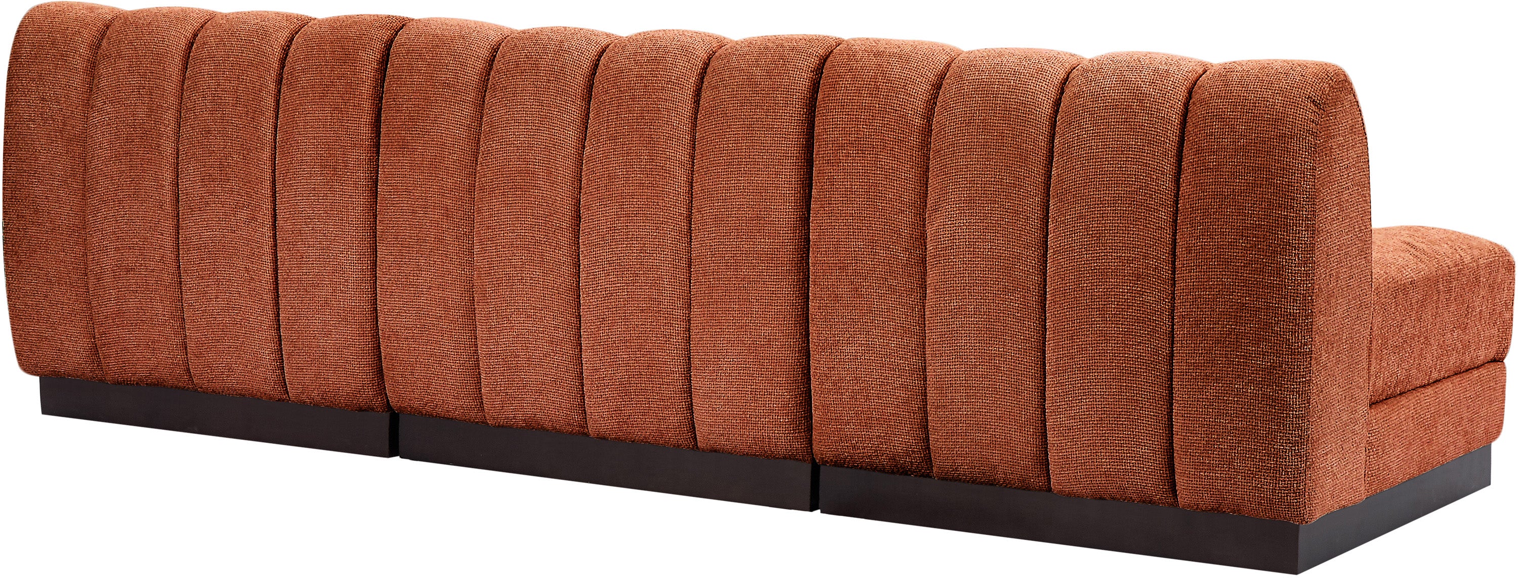 Quinn Chenille Fabric Three-Seater Armless Sofa