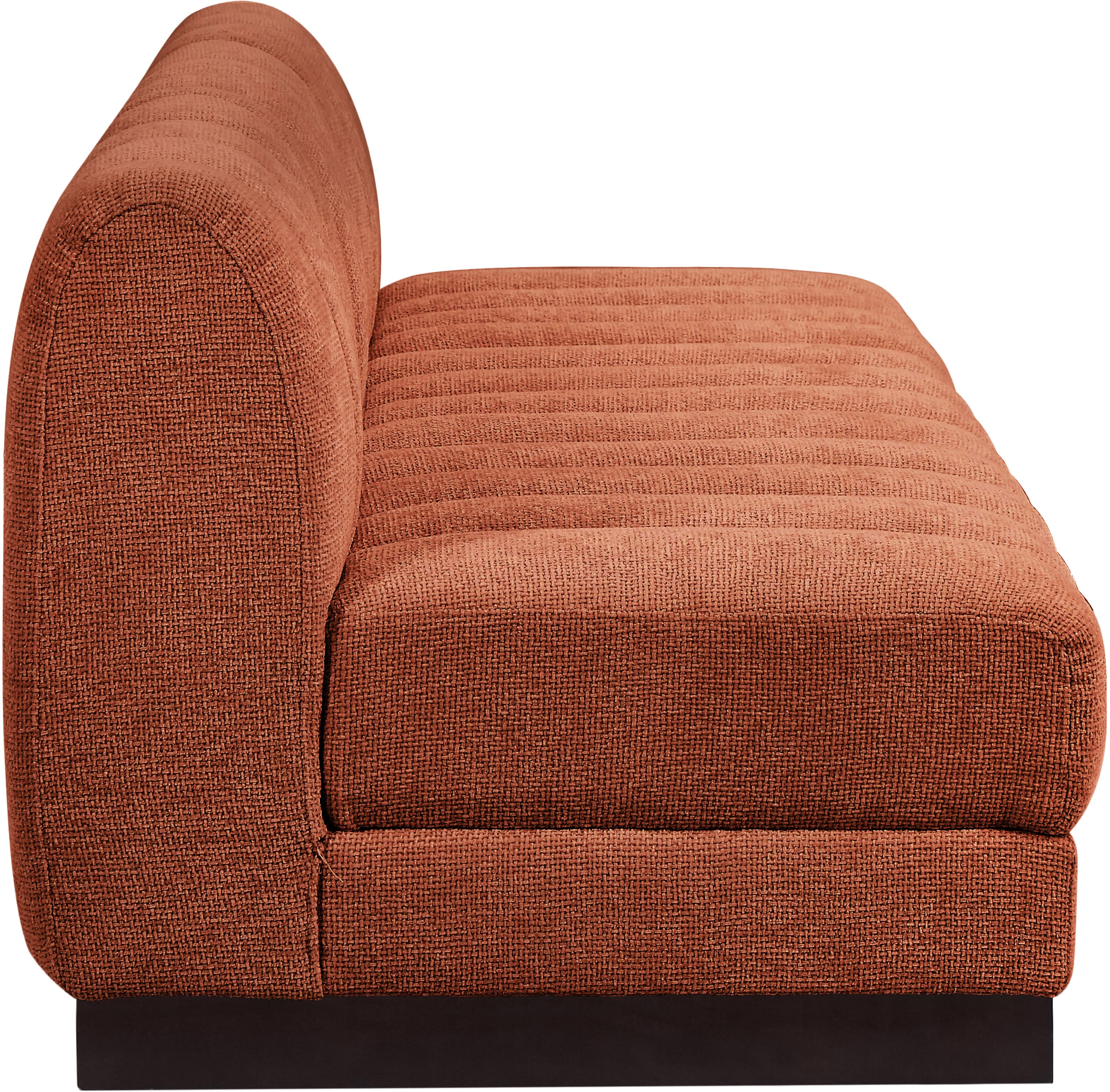 Quinn Chenille Fabric Three-Seater Armless Sofa