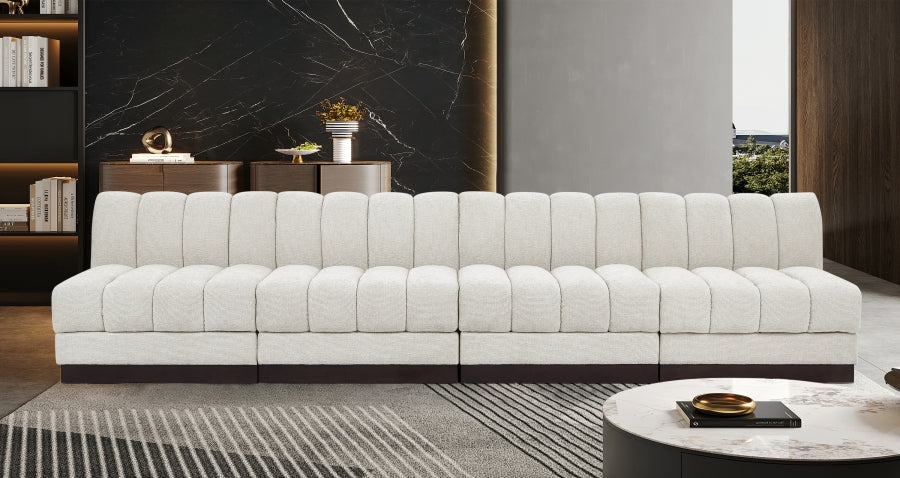 Quinn Chenille Fabric Armless Sofa