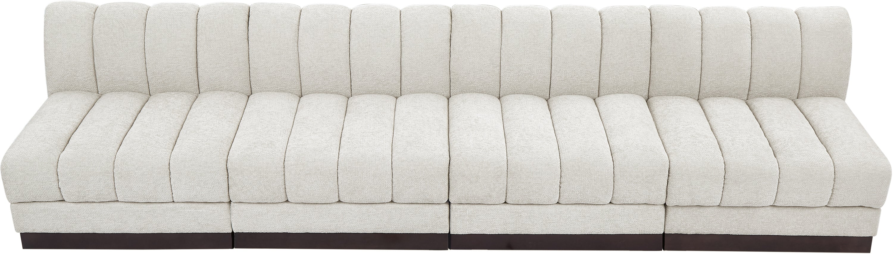 Quinn Chenille Fabric Armless Sofa