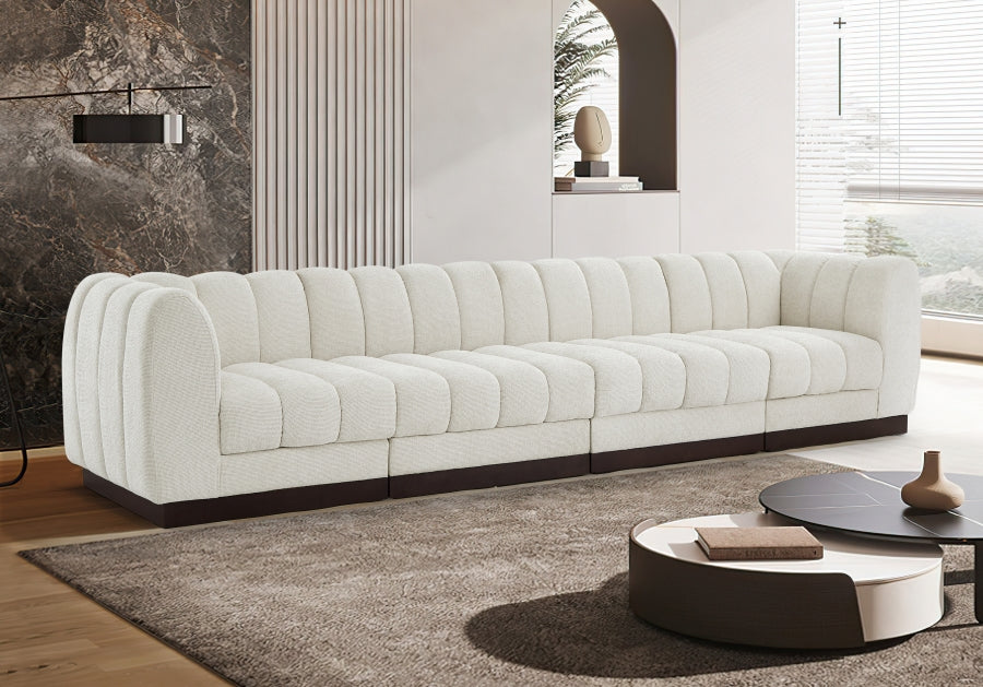 Quinn Chenille Fabric Sofa with Armrest