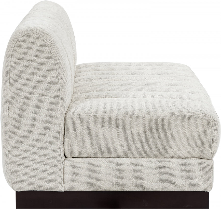 Quinn Chenille Fabric Two-Seather Armless Sofa