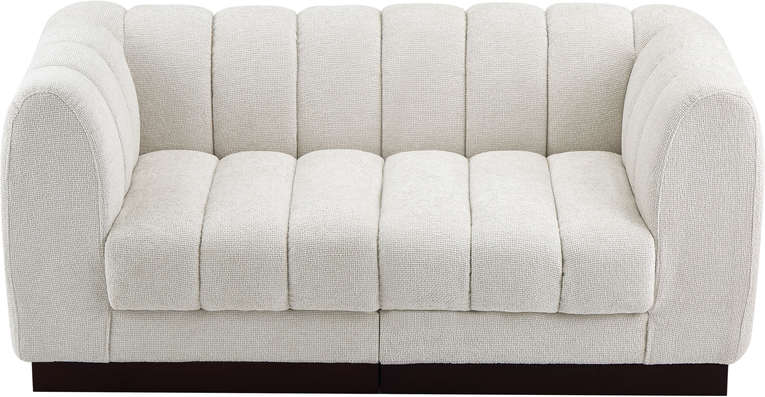 Quinn Chenille Fabric Two-Seater Sofa with Armrest