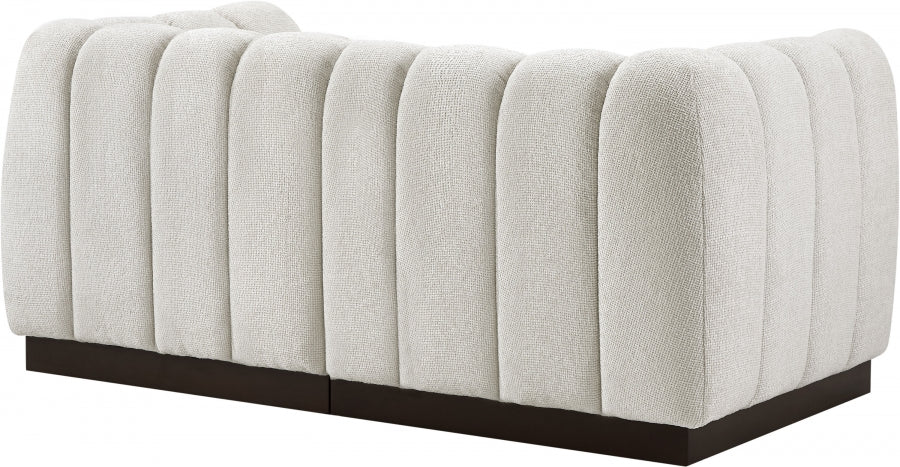 Quinn Chenille Fabric Two-Seater Sofa with Armrest